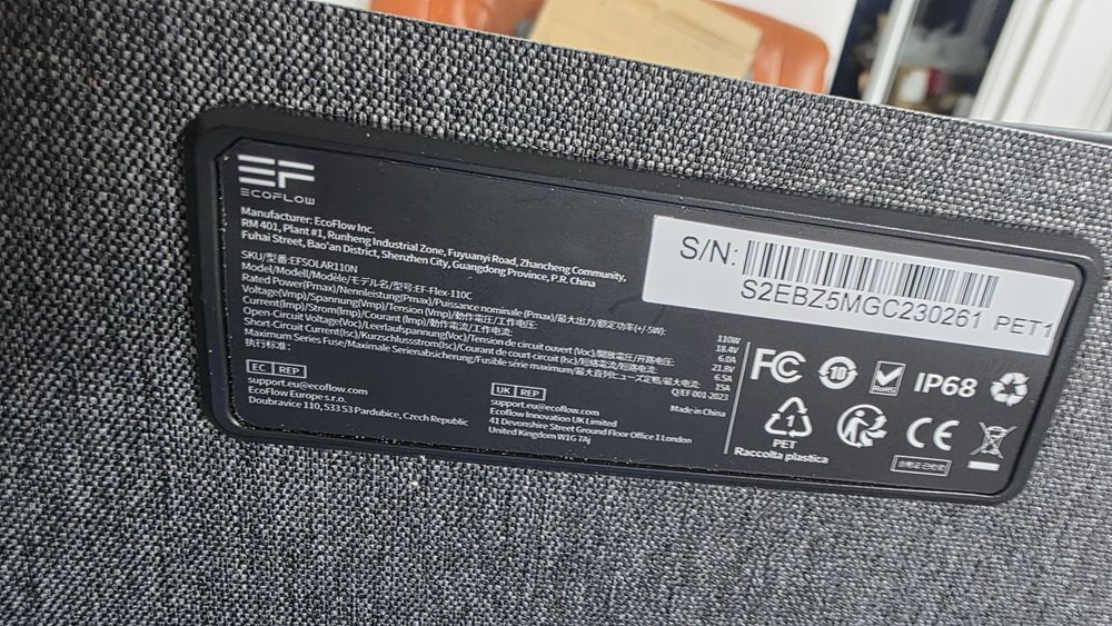 Сонячна панель ECOFLOW 110W в чехлі, оригінал.