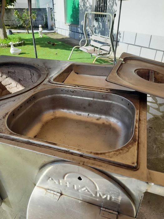 Carro de Castanhas em Inox