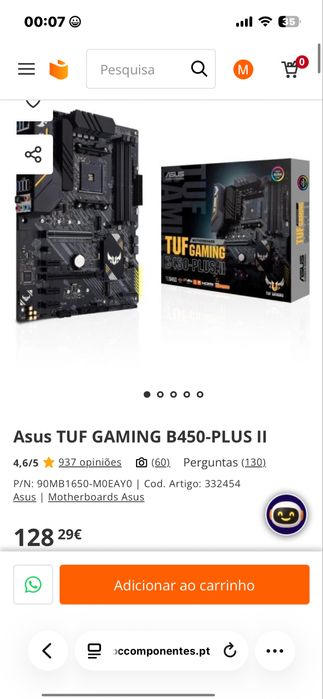 Motherboard asus473710172224235524