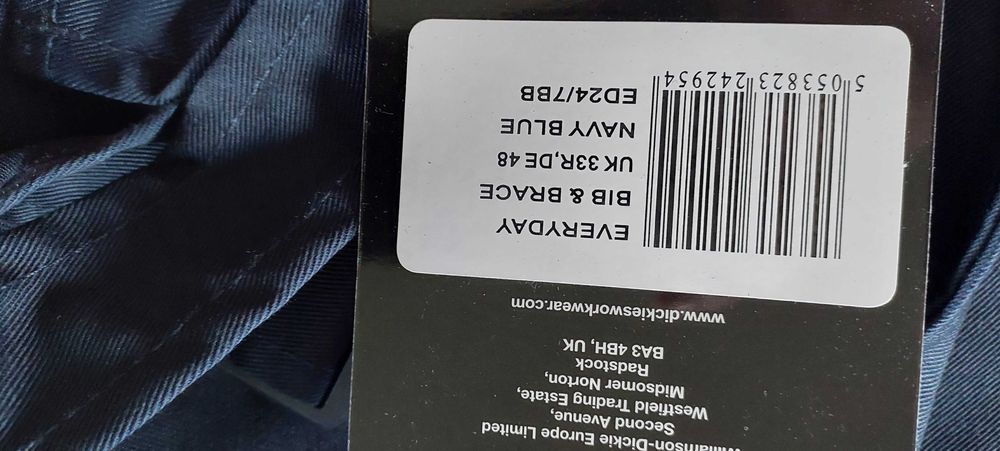 Dickies Męskie spodnie ogrodniczki B&B DE48