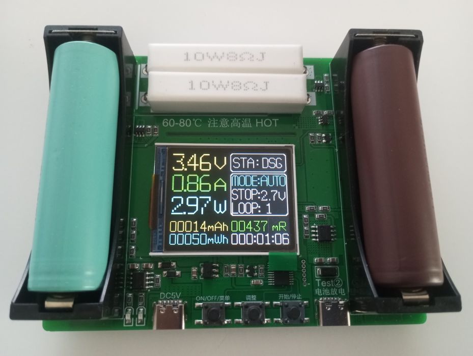 Тестер емкости аккумулятора 18650 Li-ion XH-M240 / XH-M239