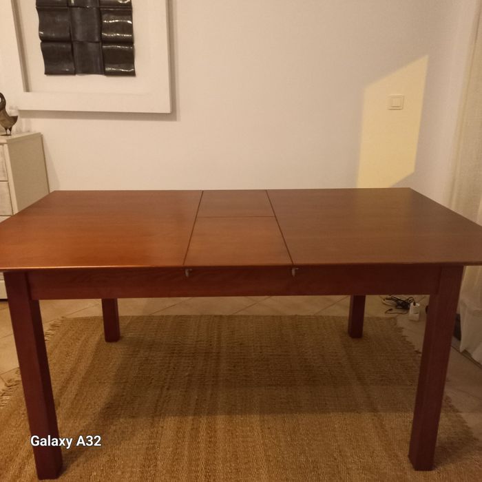 Mesa jantar retangular madeira maciça