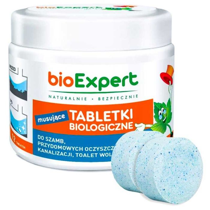 BioExpert musujące Tabletki do szamb i oczyszczalni 12 sztuk