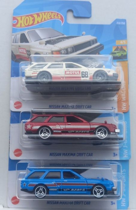 Conj 3 hot wheels nissan maxima drift car