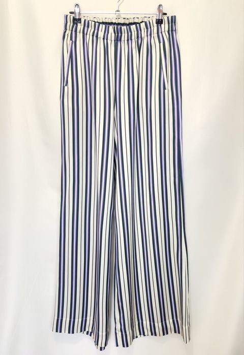 Sézane (Франція) Шовковисті штани палаццо у смужку, р. 40 (M/L) 100% віскоза