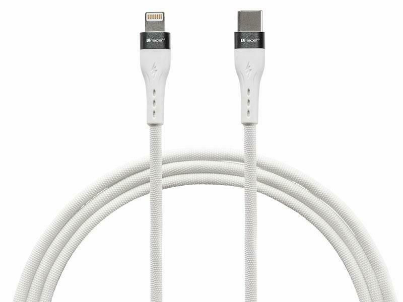 Kabel TRACER USB C - Lightning 1m 60W Biały