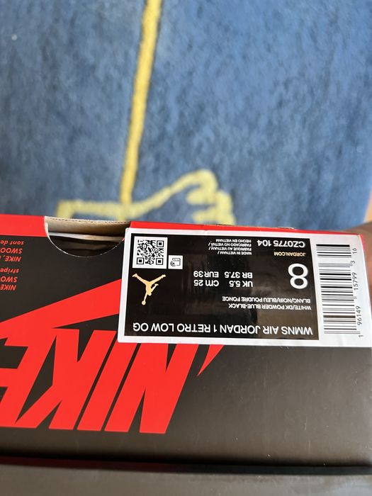 jordan 1 retro low og black dark powder blue.