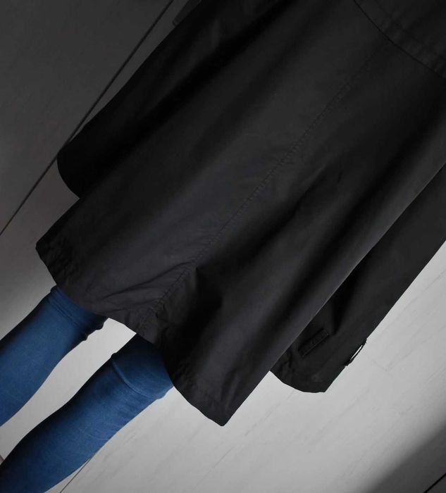 Płaszcz przejściowy 48 4XL 5XL wiosenny elegancki trencz luźny trapezowy 50