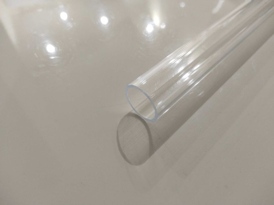 Przezroczysta wytrzymała rurka plexi PMMA ~760x25mm gr. wewnętrzna 2mm