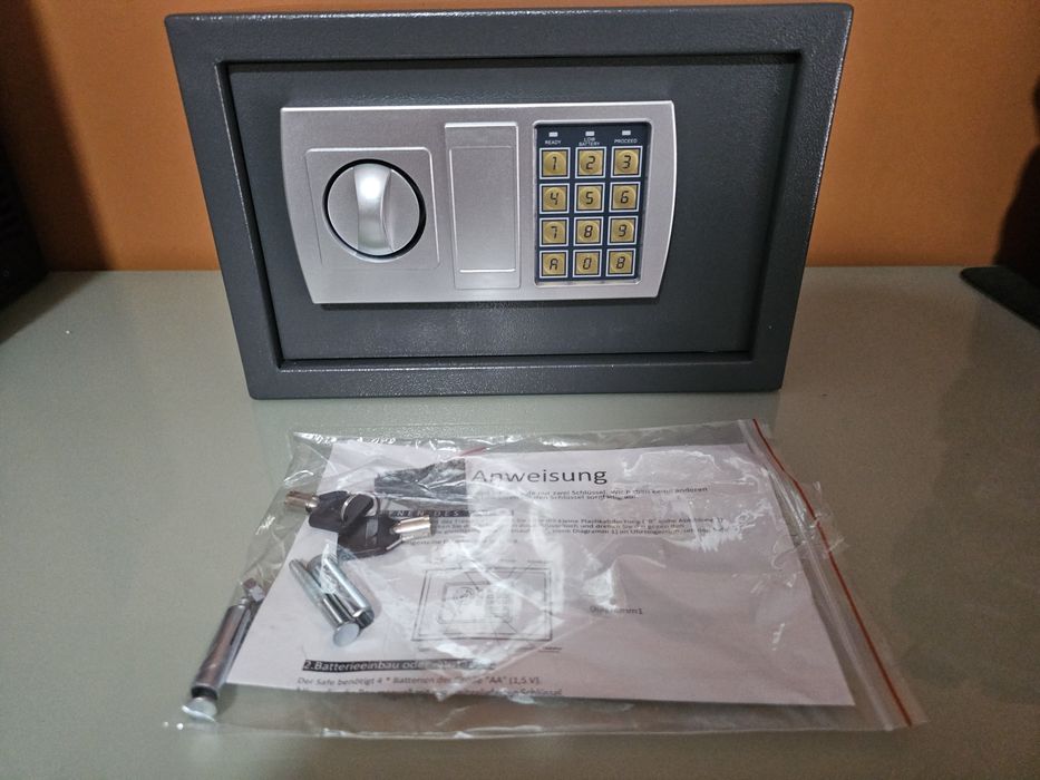 Cofre Digital com bloqueio Cinzento escuro 31 x 20 x 20 cm Aço