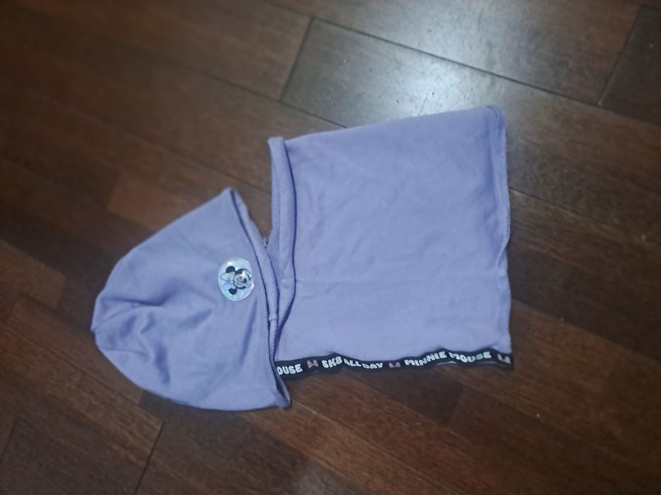 Komplet cienki czapka I komin dziewczęce