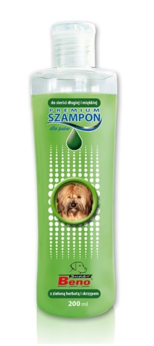 Szampon do sierści długiej z zielona herbata super beno 200ml