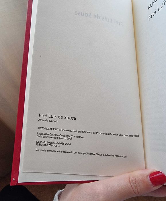 Livro "Frei Luís de Sousa" de Almeida Garrett