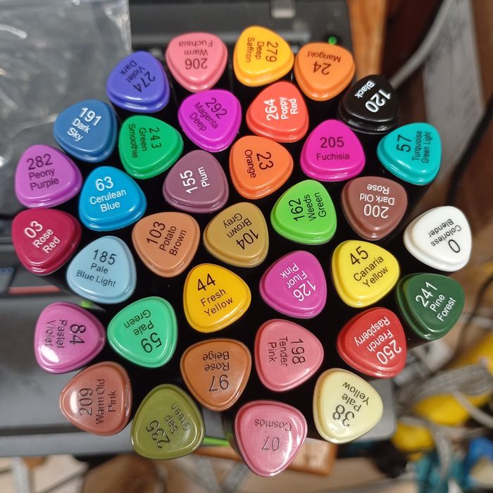 Markery pisaki alkoholowe dwustronne, decoart