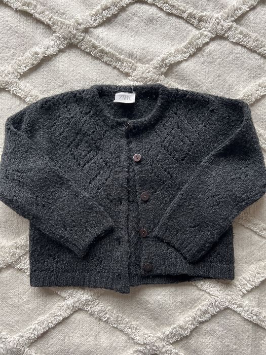Czarny azurowy sweterek zara 86