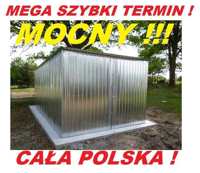 Garaż blaszany Garaże 3x5 4x5 Szybki termin! NAJTANIEJ wzmocniony RATY