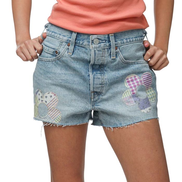Джинсові шорти Levi's 501 жіночі, з високою талією. Розмір 31.