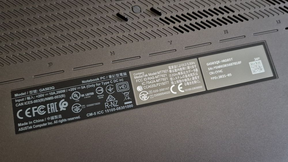 ASUS ROG Zephyrus G15 / RTX 3070 / Ryzen 7 / 16GB / 1.5TB