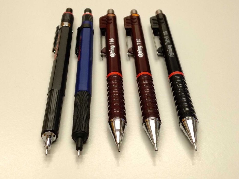 Lapiseiras Rotring, Staedtler, Tombow, Penac, Sakura e Mitsubishi-UNI