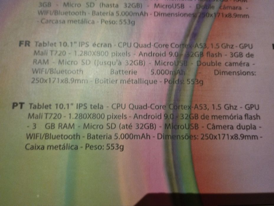 Tablet Talius Zicon 1015 10.1" 3Gb 32Gb com capa Android 9.0