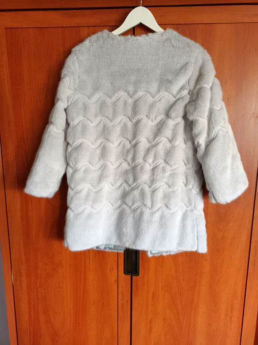 Śliczne jasne mięciutkie  futerko komunia chrzest wiosenne S/M