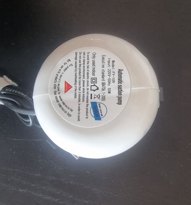 bomba elétrica para saco de compressão a vácuo