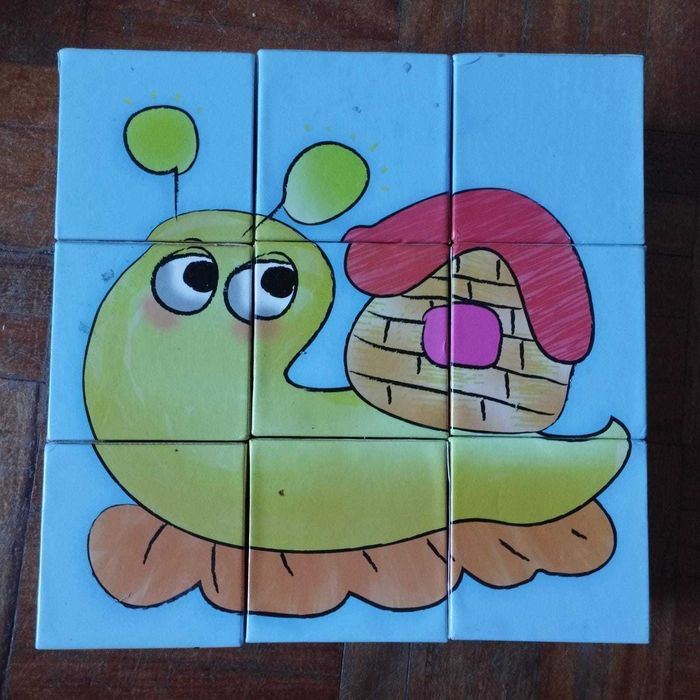 Conjunto de 3 puzzles com peças grandes para criança