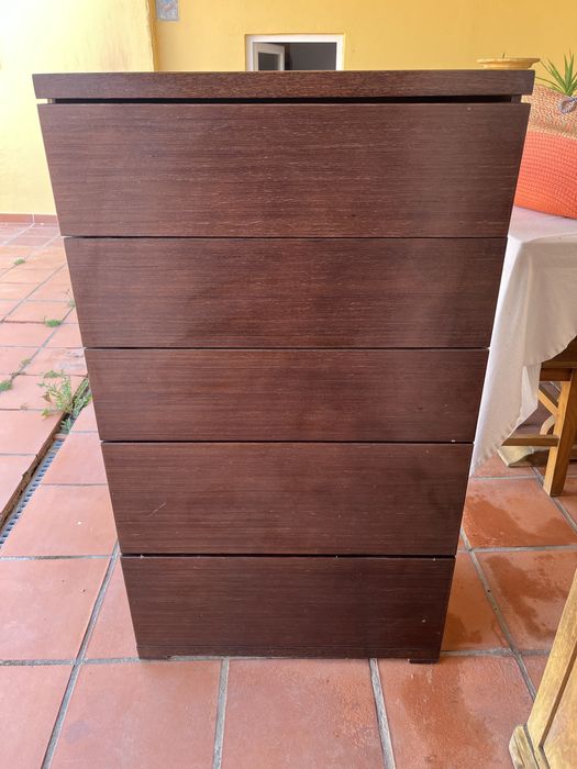 Estante com 5 gavetas - Madeira maciça