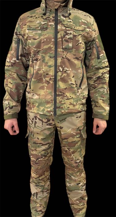 Тактический костюм военный Мультикам Пиксель Softshell Софт Шел Лучший
