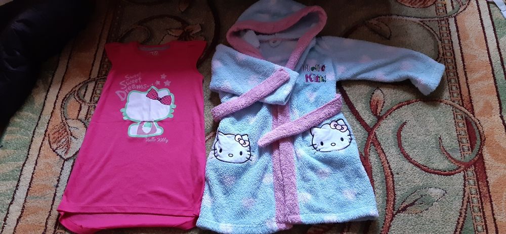 Szlafrok i koszula hallo kitty roz 104
