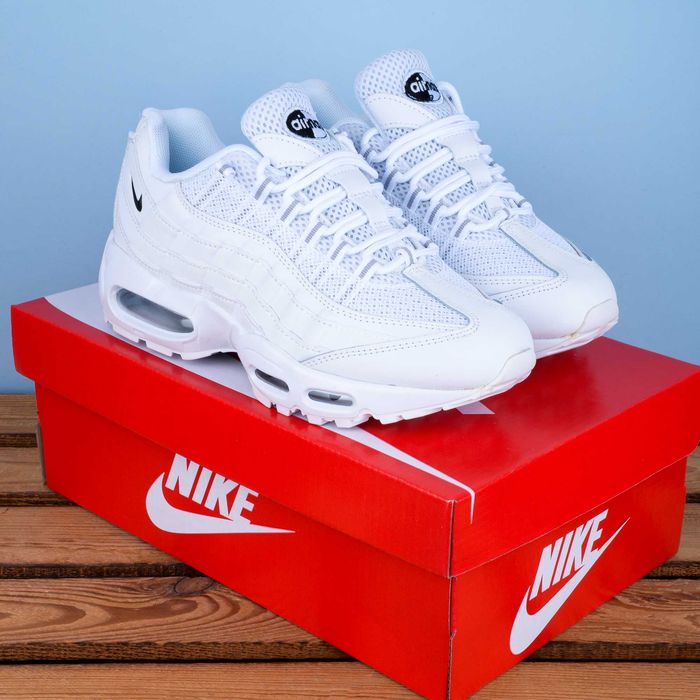 (1956) Акція! Кросівки Nike Air Max 95 повністю білі (37-41) найк найки