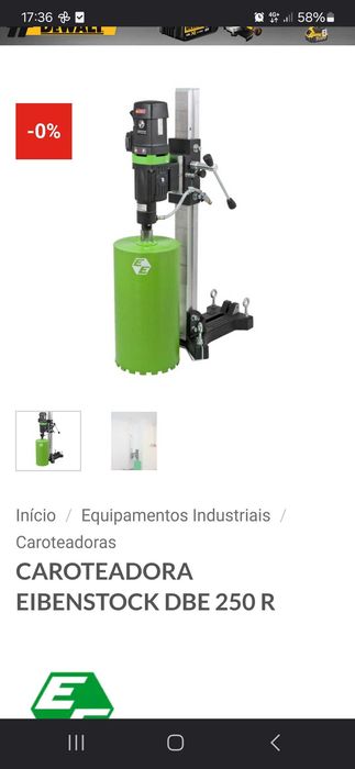 Caroteadora com coluna