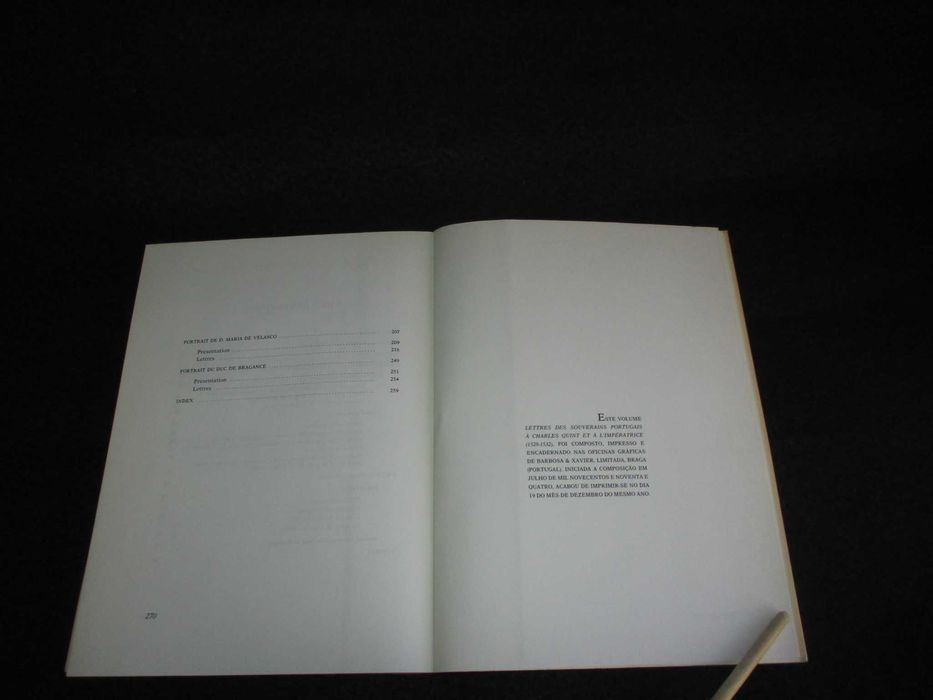 Livro Lettres des Souverains Portugais à Charles Quint et Impératrice
