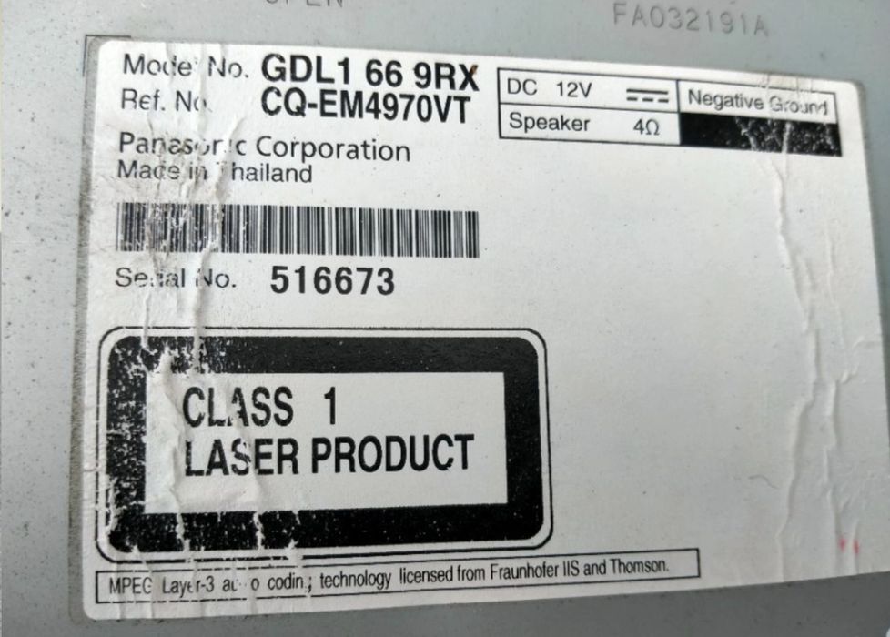 MAZDA 6 GH 08- Radio MP3 Zmieniarka CD F-vat