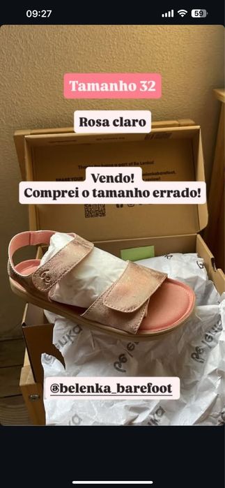 Sandálias Belenka barefoot criança 32