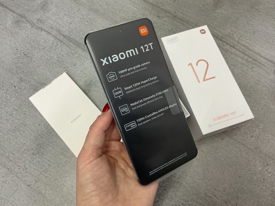 Новий телефон Xiaomi 12T 8/128gb blue amoled 120hz android NFC