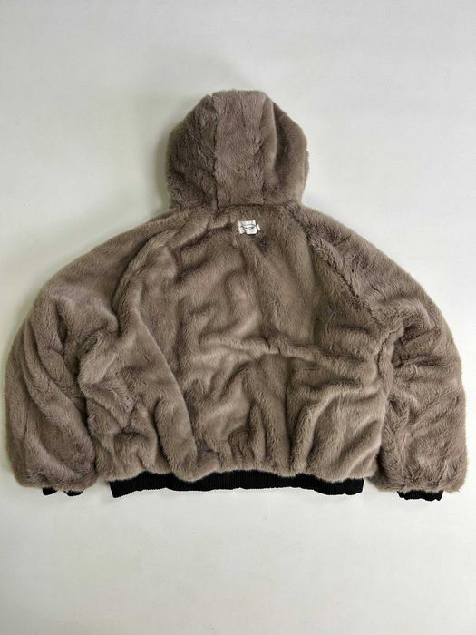 Бомбер двосторонній чорний с хутром дутый куртка курточка мех капюшон