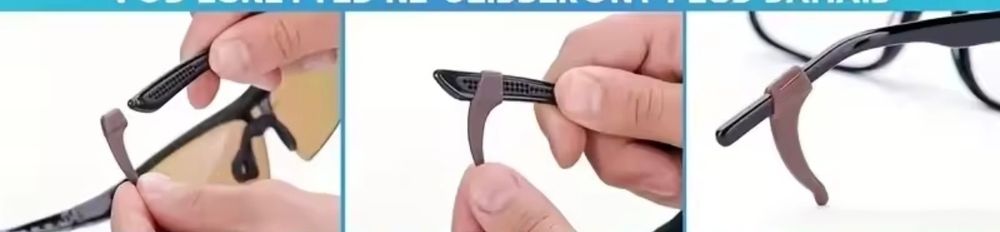Par de peças em silicone para óculos não caírem