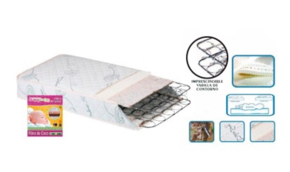 Berço Evolutivo Trama Inova com colchao molas coco e latex