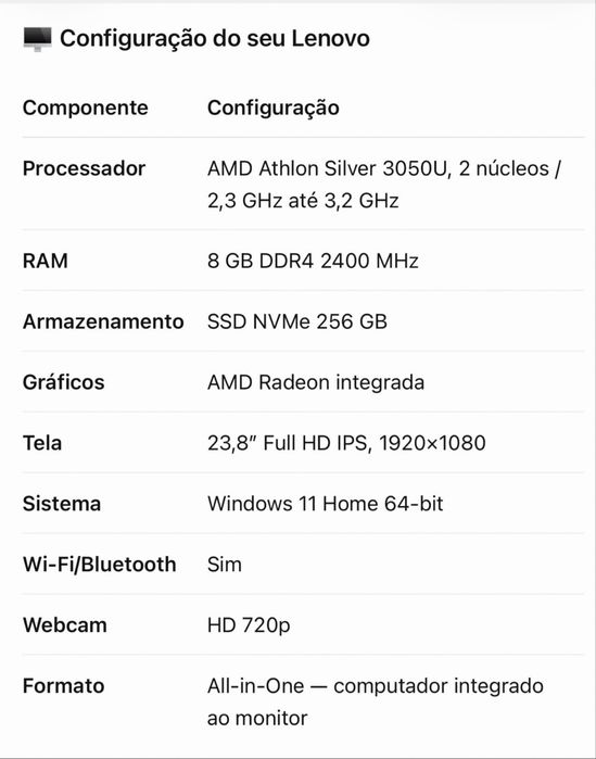 Computador lenovo all in one + KIT GAMER RAZER