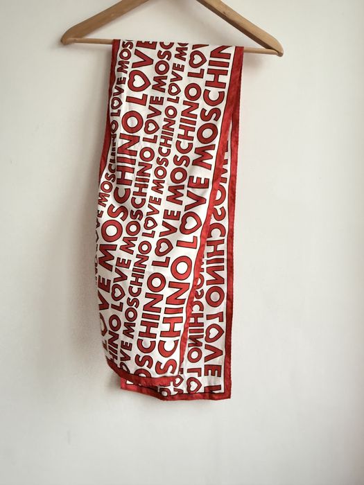 Love moschino chusta napis szal jedwab