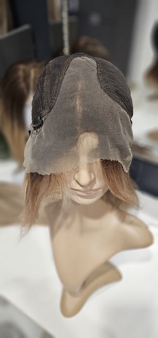 Peruka z włosów naturalnych ciemny blond