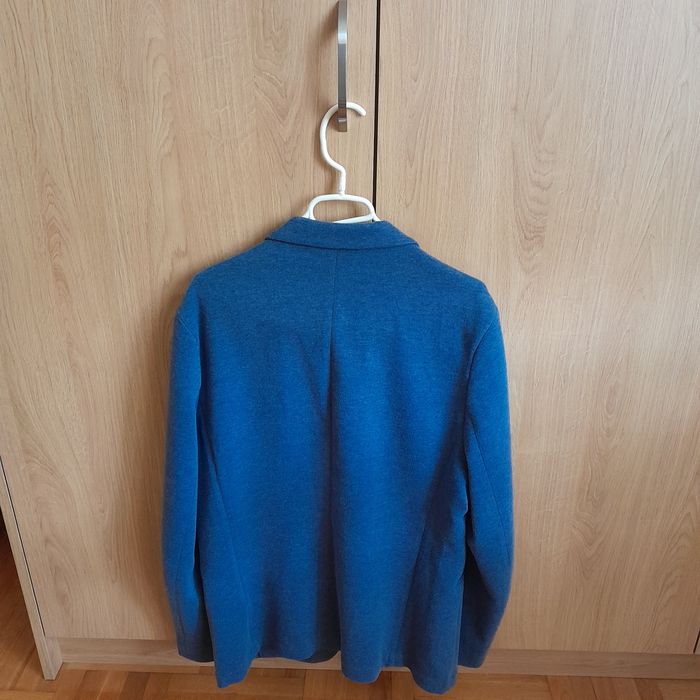 Marynarka  H&M r. 175 dzianinowa niebieska chłopiec bdb