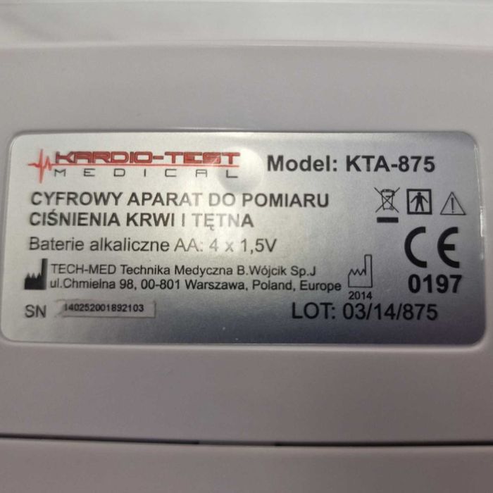 Ciśnieniomierz naramienny Kardio-Test Medical