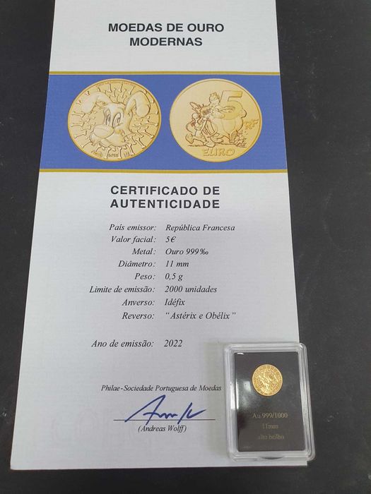 Moeda de ouro para colecionadores