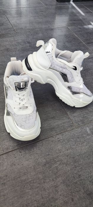 Sneakersy buty sportowe na platformie, rozmiar 37. Białe.