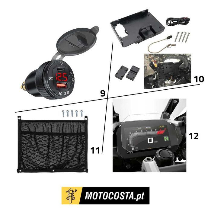 Acessórios BMW - Proteções, Piscas LED, Películas TFT - MOTOCOSTA