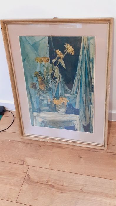 Obraz Kwiaty Alojzy Siwecki z prl z szybą Przy dużych zakupach gratis