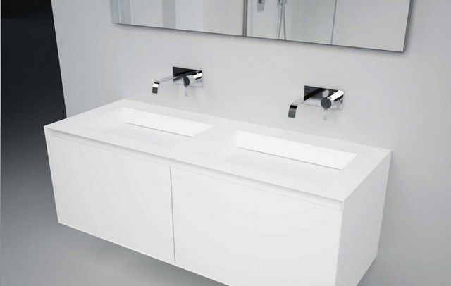 Umywalka podwójna Luksusowe umywalki podwójne z Corianu GFK na wymiar