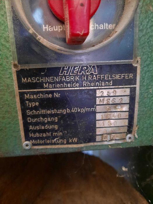 Nożyce Gilotynowe Mechaniczne HERA Raffelsiefer 1540mm / 3mm